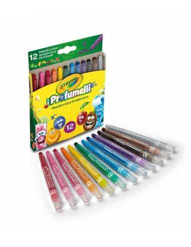 Crayola 12 pastelli a cera gira e colora i profumelli - CRA52-9712 | Futurartb2b Ingrosso Giocattoli