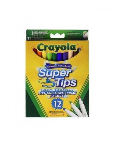 Crayola 12 pennarelli super punta lavabili - 78970 | Futurartb2b Ingrosso Giocattoli