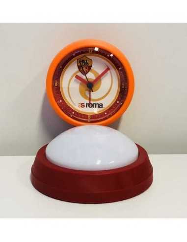 AS Roma lampada con orologio a sveglia - 78375 | Futurartb2b Ingrosso Giocattoli