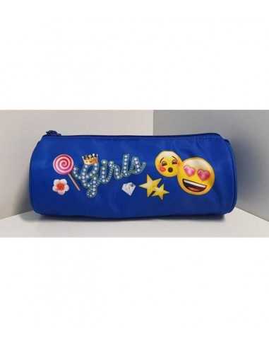 Astuccio tombolino emoij girls blu con faccine - WON173861/1 | Futurartb2b Ingrosso Giocattoli