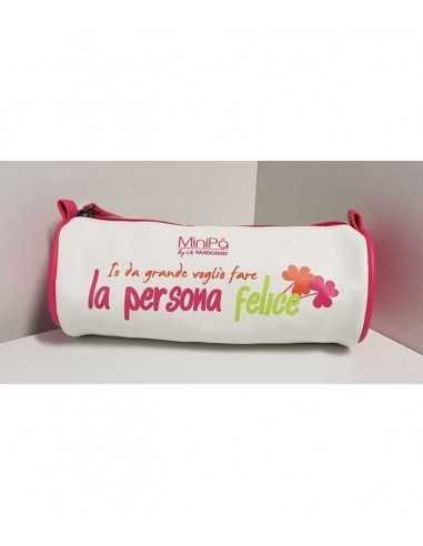 Astuccio tombolino scuola minipa' bianco con fiori - PAN58191/3 | Futurartb2b Ingrosso Giocattoli