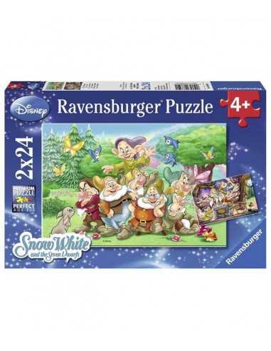 Puzzle i sette nani 2x24 pezzi - RAV08859 | Futurartb2b Ingrosso Giocattoli