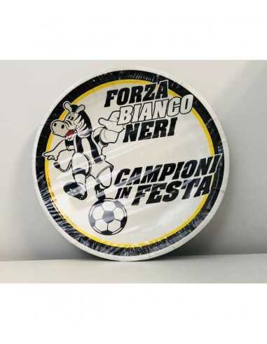 Piatti in carta Juventus 22 cm - 164160 | Futurartb2b Ingrosso Giocattoli