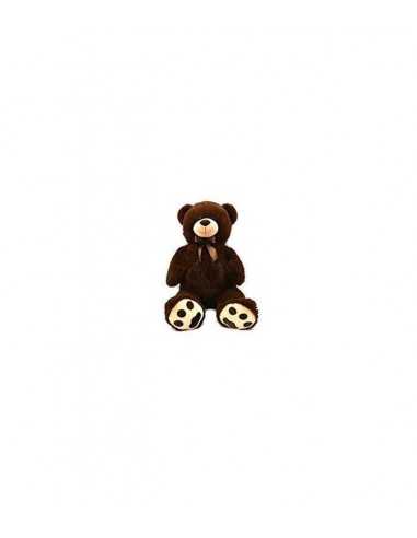 Peluche orso marrone scuro con fiocco 100 centimetri - GLO02540/1 | Futurartb2b Ingrosso Giocattoli