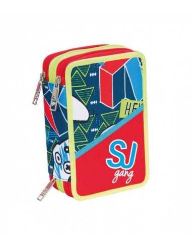 SJ Gang - Astuccio 3 zip - blu-rosso - SEV3C2011901/2 | Futurartb2b Ingrosso Giocattoli