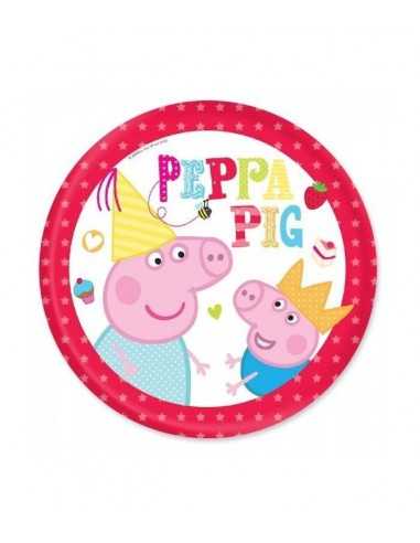 Piattini in carta Peppa Pig, 23 cm - CMGCMG203721 | Futurartb2b Ingrosso Giocattoli