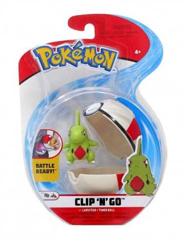 PokeMon clip'n go Larvitar con sfera - GIOPKE13000/2 | Futurartb2b Ingrosso Giocattoli