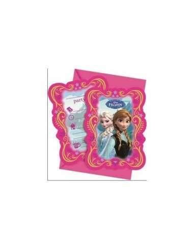 Inviti con busta di Frozen 6 pezzi - GIOCMG82504 | Futurartb2b Ingrosso Giocattoli