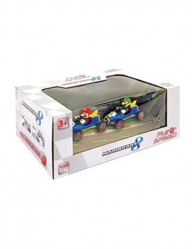 Confezione con 2 auto Mario e Luigi Mario Kart 8 - STA15813018 | Futurartb2b Ingrosso Giocattoli