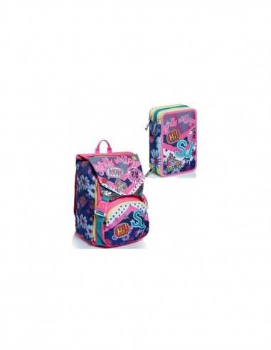 SJ Gang Schoolpack Pink College Candy fuxia Zaino pi astuccio - SEV6C2002005-379 | Futurartb2b Ingrosso Giocattoli