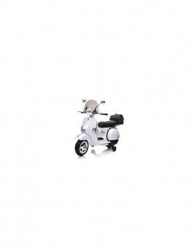 Vespa per bambini Px 150 con paravento e bauletto bianca - WONLT887-1 | Futurartb2b Ingrosso Giocattoli